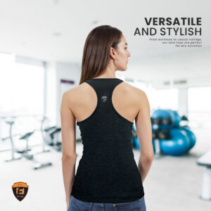 Tank Top Breathable Fabric Black Color